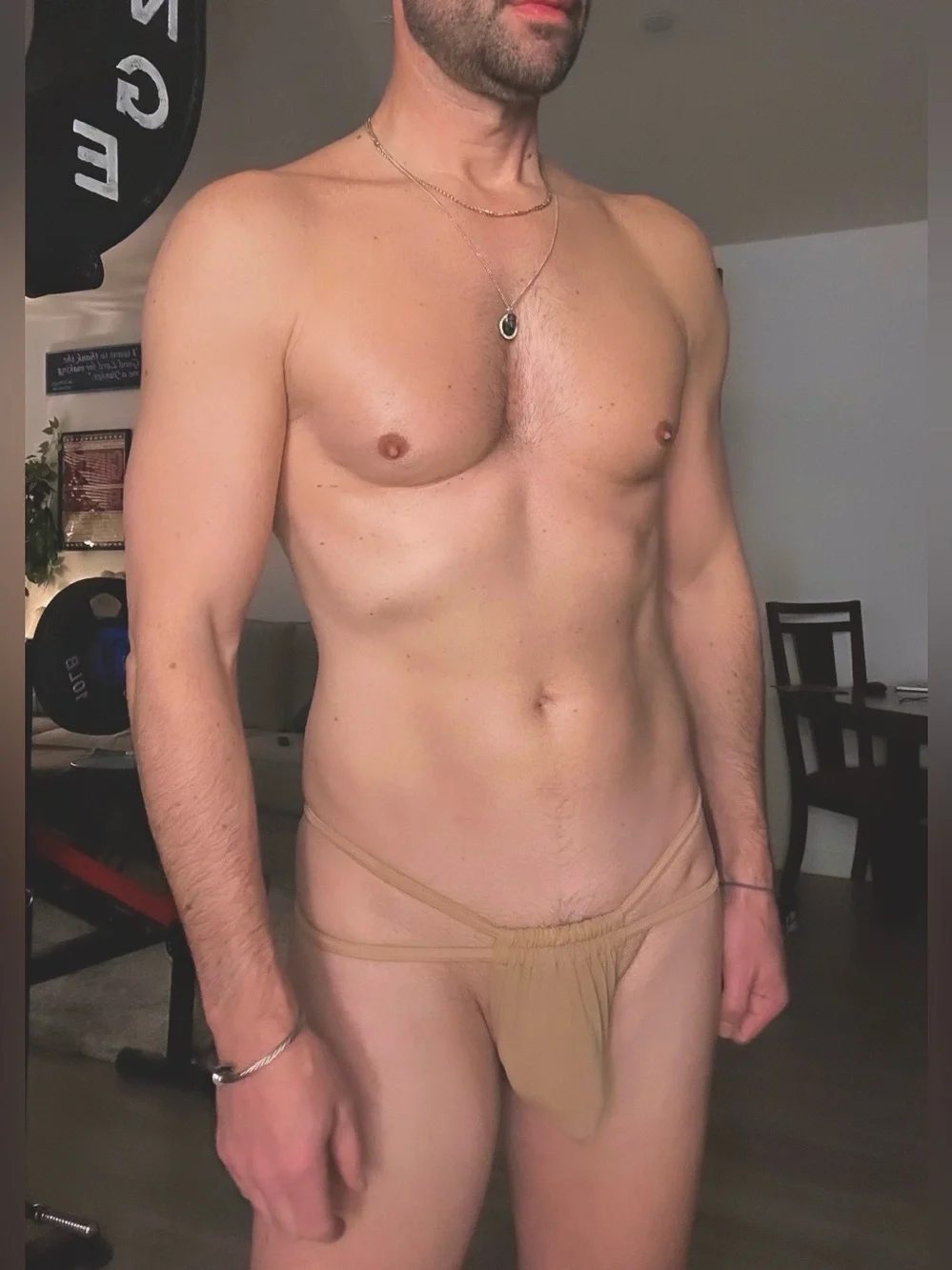 Andrew Christian | Happy Modal Thong with Almost Naked in Desert Sand (Small) - Picture 11 of 16